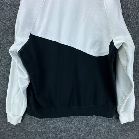 Nike Sweatshirt Mens Extra Large Black White Pullover Crewneck Center Swoosh - Picture 7 of 11